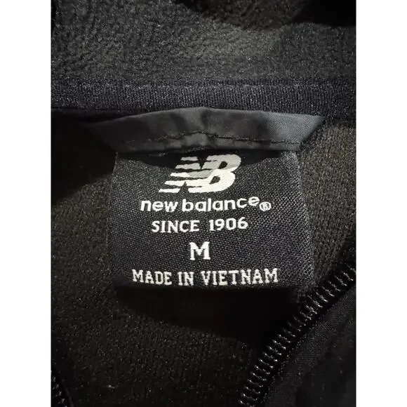 New Balance Hybrid Jacket Womens Medium Black Quilted Fleece Winter Running - Picture 3 of 4